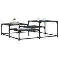 thumbnail image 1 of vidaXL Coffee Table Black 107x107x40 cm Engineered Wood, 1 of 5