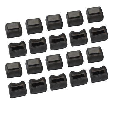 20 Pcs Protège-Pieds de Table Réduisant le Bruit, Résistant aux Rayures, Protège-Plancher pour Pieds de Chaise, Rectangulaire, Tapis en Feutre Noir