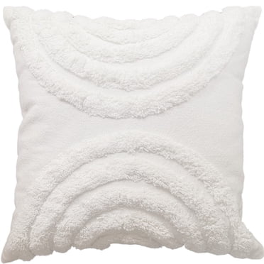 Mainstays Sonic Decorative Cushion, 18x18 in, White