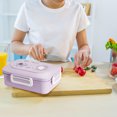 thumbnail image 4 of Microwave-Safe Plastic Bento Box with 3 Compartments, Portable Lunch Container for Office, School - Leak-Proof & Lightweight (20.5x14cm), 4 of 7