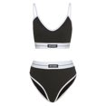 thumbnail image 1 of FOCUSNORM Femmes Sous-Vêtements Ensemble V-Cou Dos Nu Camisole + Lettre Slip, 1 of 6