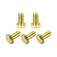 thumbnail image 1 of Unique Bargains Brass Hex Bolts, M8x16mm 5 Pack Fully Thread Grade 4.8 Machine Screws, 1 of 4