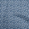 thumbnail image 1 of oneOone Polyester Spandex Medium Blue Fabric Leaves Sewing Craft Projects Fabric Prints By Yard 56 Inch Wide, 1 of 4