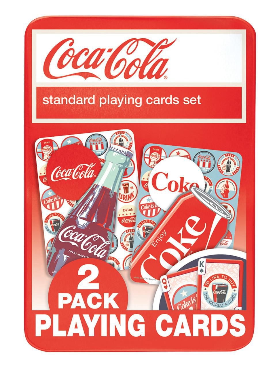 Masterpieces Puzzle Company Coca-Cola Jouer Aux Cartes (Paquet De 2) Dans Une Boîte De Collection