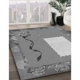 thumbnail image 3 of Ahgly Tapis d'Intérieur Lavable en Machine Carré Transitionnel Gris Carbone, 5 Pieds Carré, 3 of 7