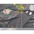 thumbnail image 3 of Soimoi Viscose Chiffon Fabric Leaves & Ranunculus Floral Print Fabric by the Yard 42 Inch Wide, 3 of 5