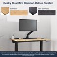 thumbnail image 3 of Desky Bureau Assis-Debout Mini Double en Bambou - Bambou / 40 x 24 Pouces / Blanc, 3 of 10