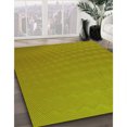 thumbnail image 3 of Ahgly Company Tapis de Zone Carré Lavable en Machine Intérieur Transitionnel Jaune Foncé Vert, 4 Pieds Carré, 3 of 7
