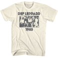 thumbnail image 1 of Def Leppard Def Leppard T-Shirt pour Adulte Naturel Monochrome 1983 TG, 1 of 2