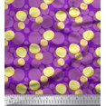 thumbnail image 1 of Soimoi Purple Viscose Chiffon Fabric Lemon Slice Vegetable Print Sewing Fabric Yard 42 Inch Wide, 1 of 3