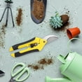 thumbnail image 4 of Yellow Garden Pruning Shears Stainless Steel Blades Handheld Pruners Save Effort Easy To Work Pulley Lever -Pruners Bypass Pruning Shears For Your Garden, 4 of 6