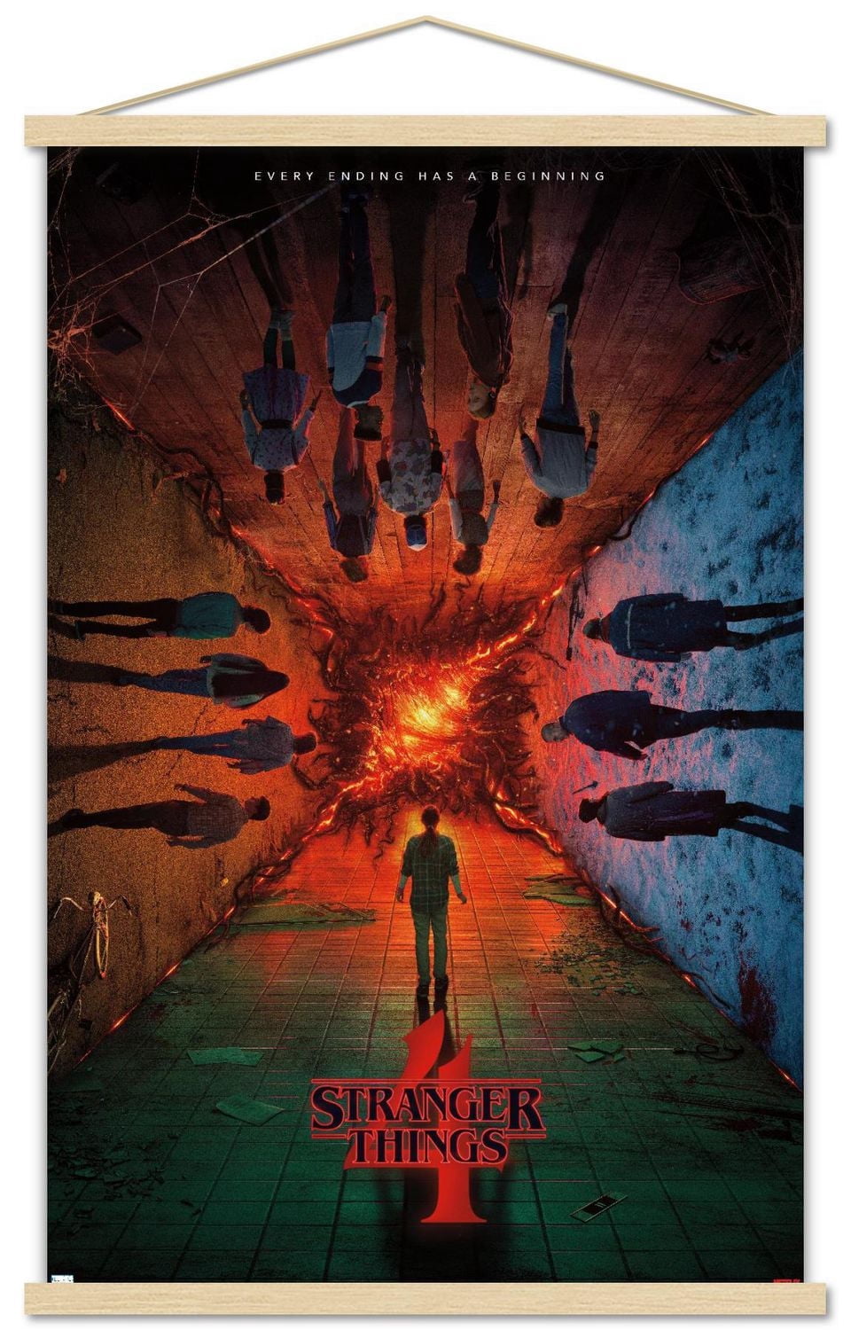 Netflix Stranger Things: Season 4 - Groupe Teaser Une Feuille 22,375" x 34" Affiche Murale avec Montures d'Affiche, par Trends International