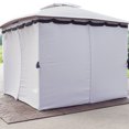 thumbnail image 4 of Sunnydaze 125 x 77 Inch Polyester 4-Piece Gazebo Sidewall Set - Gazebo Curtains Only - Provides Shade and Privacy - Gray, 4 of 7