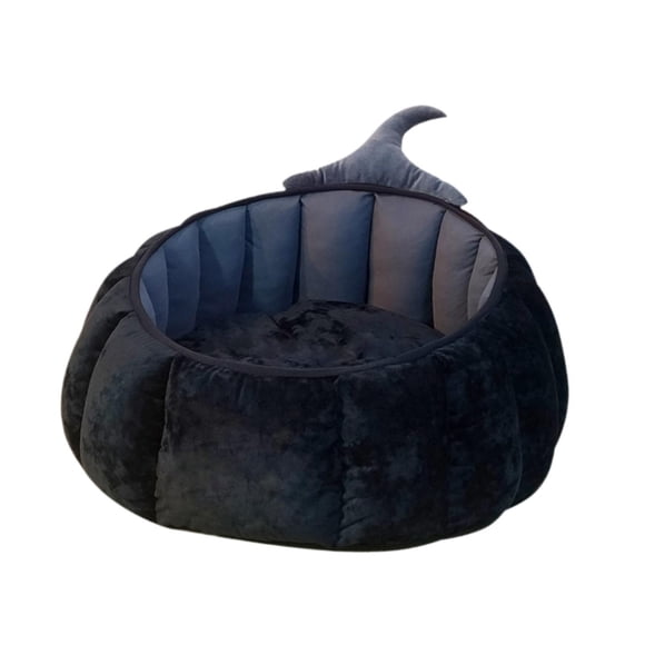 Milaget Lit pour Chat d'Intérieur Maison Citrouille Grotte pour Chats Lit pour Accessoires pour Animaux Noir