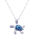 thumbnail image 3 of RYRDWP Collier Bijou Incrustation Opale Tortue de Mer Océan Bleu Feu, 3 of 7