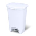thumbnail image 1 of Glad 13 Gallon Trash Can | Plastic Kitchen Waste Bin with Odor Protection of Lid | Hands Free with Step On Foot Pedal and Garbage Bag Rings, 13 Gallon, Wh, 1 of 6