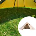 thumbnail image 3 of Tente Légère Chaude avec Fenêtre de Conduit avec Fenêtre de Conduit Ignifuge Tentes Tipi pour la Randonnée et le Backpacking - Kaki, 3 of 7