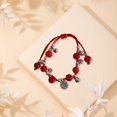 thumbnail image 4 of Dvkptbk Bracelet Chineses-Style Fus Card Hand-Woven Double Red Rope Bells Bracelet Gift Jewelry, 4 of 4