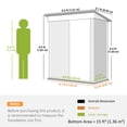 thumbnail image 3 of Outsunny Remise de Rangement Extérieure Petite 5 X 3 Pi avec Tablette Ajustable Gris Foncé, 3 of 10