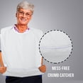 thumbnail image 4 of SLYNSHome Bavoirs pour Adultes avec Attrape-Miettes, Protège-Vêtements Lavable Réutilisable Imperméable pour l'Alimentation Bavoirs pour Adultes - Blanc, 4 of 6