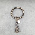 thumbnail image 2 of Tendance Mode Bracelet en Cuir Simple Grand avec Pompons Porte-Clés Bijoux, 2 of 9