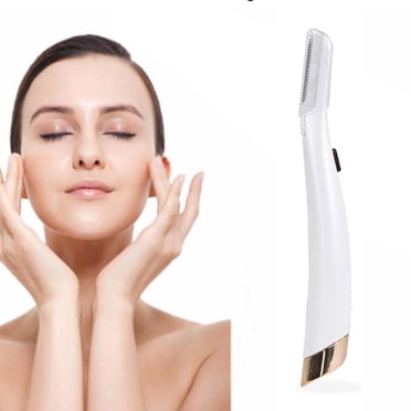 Dermaplaning Hair Remover LED Facial Exfoliator Lady Shaver  Face Hair Shaver With 6 Replacement Heads