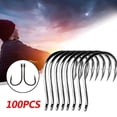 thumbnail image 2 of Metal Fishing Tools Hooks Jig Big Hook Bait Holder 8 Sizes Fishhooks R4S4, 2 of 9