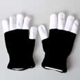 thumbnail image 5 of Gants Clignotants LED Rave Brillants 7 Modes Éclairage de Bout de Doigt Paire Noir Neuf, 5 of 5