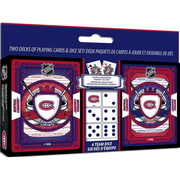 Masterpieces Puzzle Company Montreal Canadiens Deux Jeux De Cartes À Jouer Et Ensemble De Dés