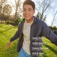 thumbnail image 4 of Hanes Mens ComfortBlend EcoSmart Full Zip Hoodie, M, Light Steel, 4 of 6