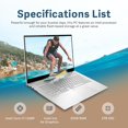 thumbnail image 2 of HP Envy 17.3" FHD Laptop, Intel Core i7-1260P, 32GB RAM, 2TB SSD, Backlit Keyboard, Intel Iris Xe Graphics, Fingerprint Reader, Webcam, Windows 11 Pro, Silver, 32GB Hotface USB Card (Renewed), 2 of 7