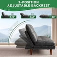 thumbnail image 4 of Homall Futon Sofa Bed with Adjustable Backrest & Five Angles Adjustable Armrests Sofa Couch for Small Spaces Living Room Office, 4 of 8
