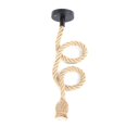 thumbnail image 1 of Base de Lampe E27 1m Corde de Chanvre Fil Électrique Pendentif Décoratif Support d'Ampoule (1 Support), 1 of 6