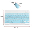 thumbnail image 4 of HAOAN Clavier et Souris Bluetooth Portable Clavier et Souris Sans Fil BT pour Android Windows PC Tablette Rose, 4 of 6