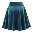 thumbnail image 5 of B91xZ Jupe Cargo Mini pour Femmes Taille Haute Extensible Fluide Décontractée Midi, Bleu L, 5 of 5