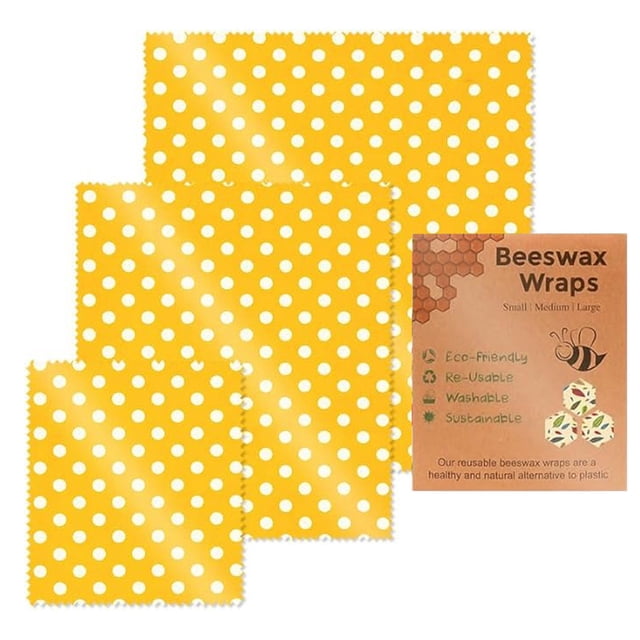 Kilougeis Clearance Beeswax Wraps for Food 3 Reusable Food Sheets for Fruits And Vegetables 2024 New Food Paper Sheets Plastic Biodegradable Recyclable And