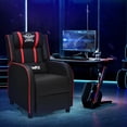 thumbnail image 3 of Gymax Massage Gaming Recliner Chair Racing Single Lounge Sofa Home Theater Seat Red, 3 of 10