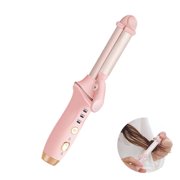 2-in-1 Curling Iron Rechargeable Hair Curler Portable Hair Curling Wand with 3 Temperature Modes PI Heating Technology for Women Home Traveling