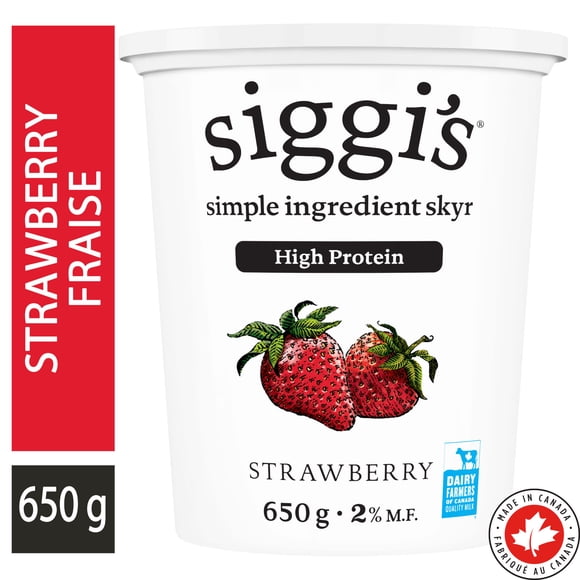 siggi's Strawberry Skyr Yogurt, High Protein, 2%