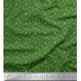 thumbnail image 1 of Soimoi Green Moss Georgette Fabric Floral & Leaves Decor Fabric Printed Yard 42 Inch Wide, 1 of 3