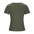 thumbnail image 5 of BVOFAR Women's Casual Short Sleeve Square Neck T-Shirts Summer Ribbed Knit Tops Solid Color Slim Fit Tee Shirts 2025, 5 of 5