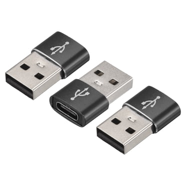 Unique Bargains USB C Female to USB Male Adapter, Type C to USB Converter Adapter Black for Phone, Tablet, Computer, Pack of 3