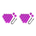 thumbnail image 3 of Maytalsory 20 Pieces Car Wheel Nut Caps Auto Hub Screw Cover Replacement Dust-proof Purple 17mm 2Set, 3 of 6