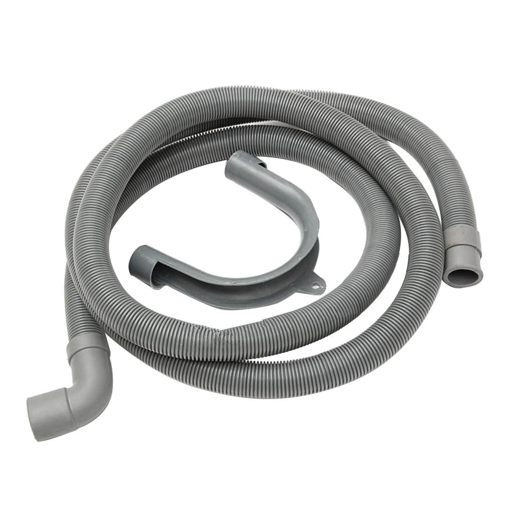 Tuyau d'Évacuation Universel à Coude Flexible avec Support pour Laveuse Machine à Laver 2,5 m