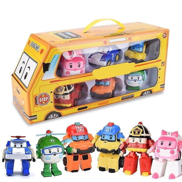 Huacreate Super Wings Airplane Robocar Poli Amber Roy Helly Photo, Jouet D'assemblage De Voiture Robot Pour Enfants-ZJKDGJKJ