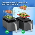thumbnail image 3 of Stainless Steel Air Fryer RackDurable Food Dehydrator Stand Compatible with  Foodi,   Dualzone, Chefman Easy to Clean and Use  for Versatile Cooking, 3 of 8