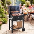 thumbnail image 4 of Gymax Gril au Charbon avec Roues, Gril BBQ Portable avec Plateau à Charbon Réglable, 4 of 10