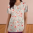 thumbnail image 2 of Pisexur Womens Scrub Tops Boasting Colorful Floral Prints Along With Short Sleeve Scrub Tops Suitable for Nursing Uniforms With Convenient Pockets, 2 of 4