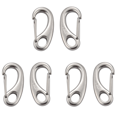 thumbnail image 1 of 6PCS Boat Marine Stainless Steel Egg Shape Spring Snap Hook Clips Quick Carabiner Outdoor Buckle, 1 of 8