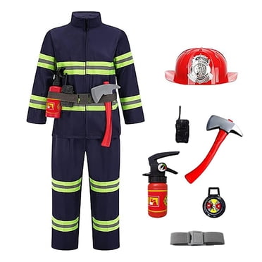 Zecgelong Fireman Children Role Playing Three Piece Set School Toy Accessories Campus Set Size 8-9 Years